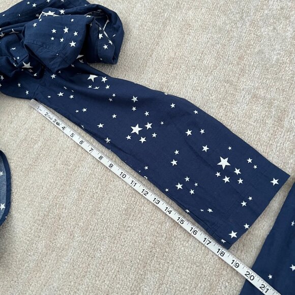 Victoria’s Secret Cotton Flannel Long Sleeve Blue Pajamas Set M Long - Picture 6 of 13